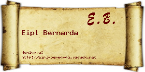 Eipl Bernarda névjegykártya